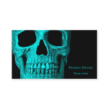 Skull Gothic Dark Aquamarin Black Macabre Tattoo S