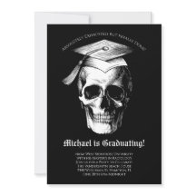 Skull Gothic Graduation Party Radiology