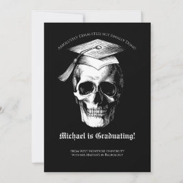 Skull Gothic Graduation Party Radiology Einladung