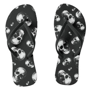 Skull Gothic Halloween Hochzeit Flip Flops