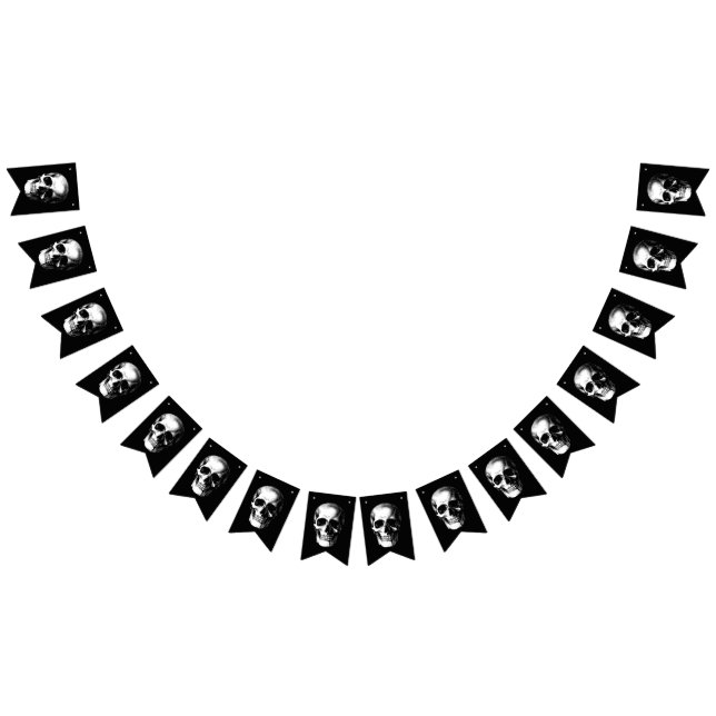 Skull Gothic Halloween Hochzeitsjagd Wimpelkette (Alle)