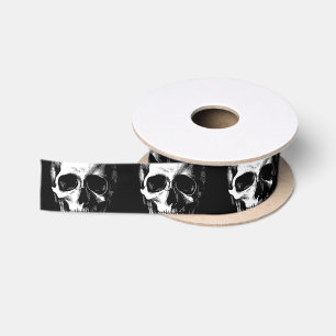 Skull Gothic Halloween Hochzeitskull Ribbon Satinband