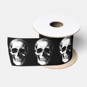 Skull Gothic Halloween Hochzeitskull Ribbon Satinband