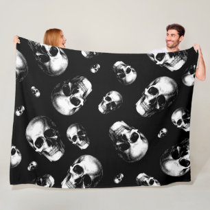 Skull Gothic Halloween Hochzeitsleder Fleecedecke
