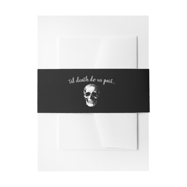 Skull Gothic Wedding Einladung Einladungsbanderole (Vorderseite Beispiel)