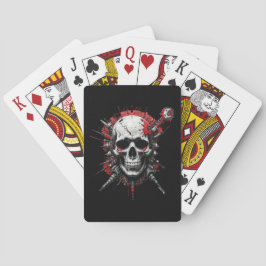 Skull Graffiti - Rote, schwarze und wiederverdraht Spielkarten