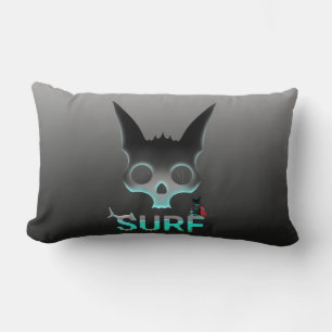Skull Graffiti Surf Cat Lendenkissen