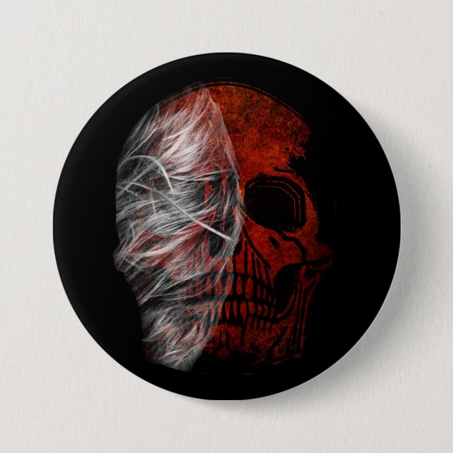 SKULL GRAPHIC HALLOWEEN GIFT DESIGN BUTTON (Vorderseite)