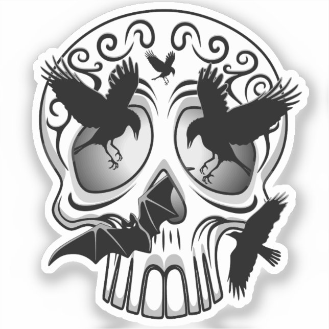 Skull Halloween Dekorative Calaveras Aufkleber (Vorderseite)