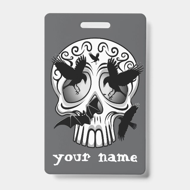 Skull Halloween Dekorative Calaveras Ausweis (Vorderseite)