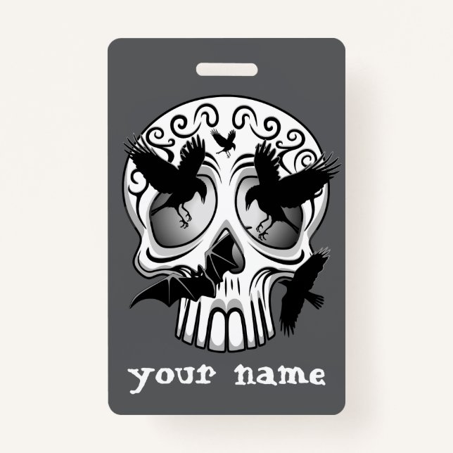 Skull Halloween Dekorative Calaveras Ausweis (Vorderseite)