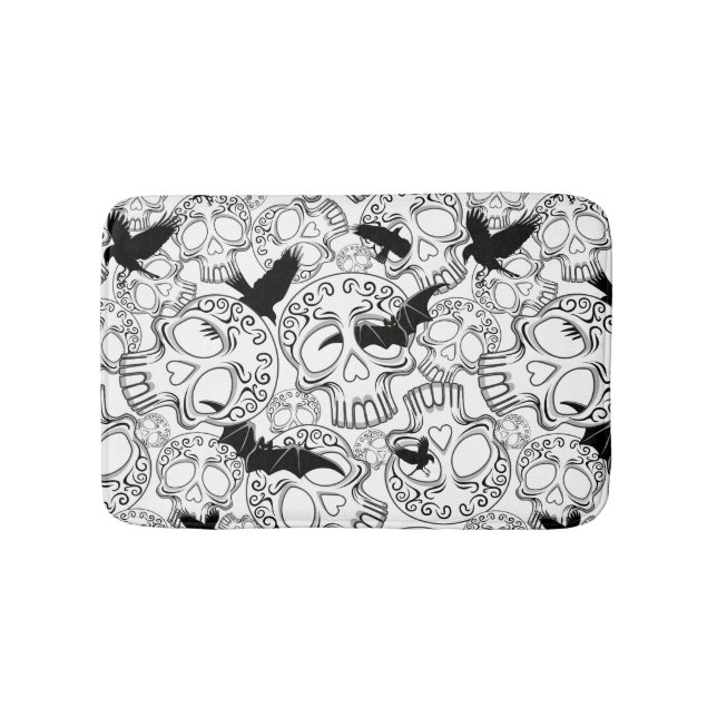 Skull Halloween Dekorative Calaveras Badematte (Vorderseite)