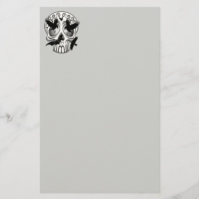 Skull Halloween Dekorative Calaveras Briefpapier (Vorderseite)
