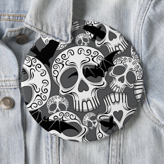 Skull Halloween Dekorative Calaveras Button (Beispiel)