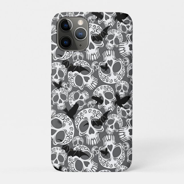 Skull Halloween Dekorative Calaveras Case-Mate iPhone Hülle (Rückseite)