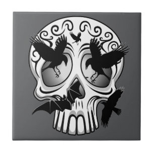 Skull Halloween Dekorative Calaveras Fliese