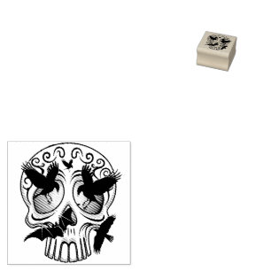 Skull Halloween Dekorative Calaveras Gummistempel