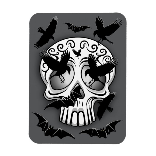 Skull Halloween Dekorative Calaveras Magnet (Vertikal)