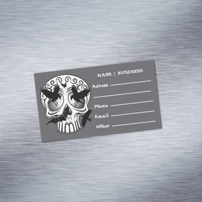 Skull Halloween Dekorative Calaveras Magnetische Visitenkarte (Beispiel)