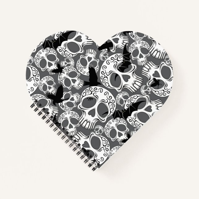 Skull Halloween Dekorative Calaveras Notizbuch (Vorderseite)