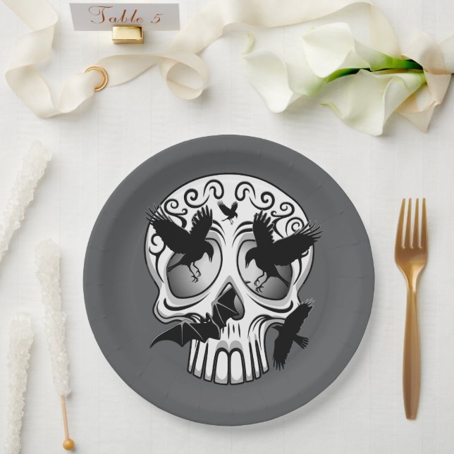 Skull Halloween Dekorative Calaveras Pappteller (Hochzeit)