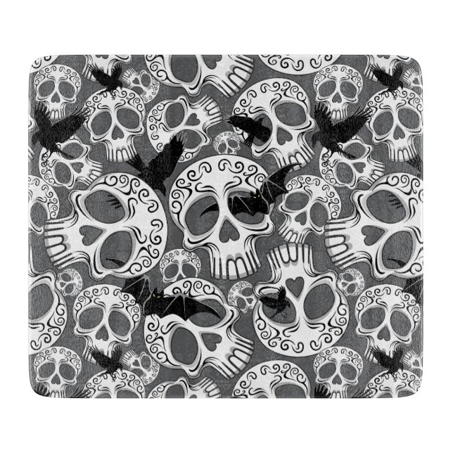 Skull Halloween Dekorative Calaveras Schneidebrett (Vorderseite)