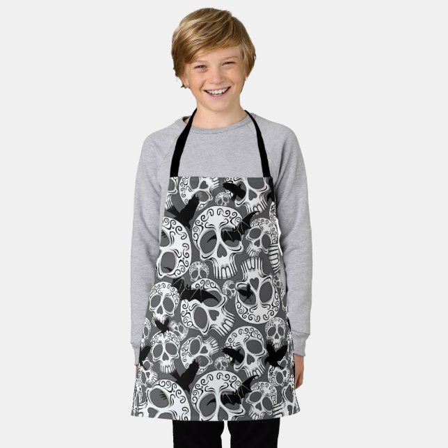 Skull Halloween Dekorative Calaveras Schürze (Getragen)