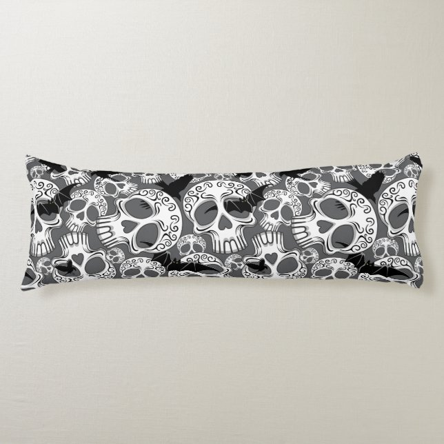 Skull Halloween Dekorative Calaveras Seitenschläferkissen (Vorderseite)