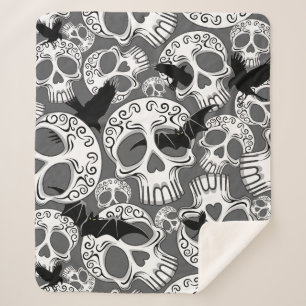 Skull Halloween Dekorative Calaveras Sherpadecke