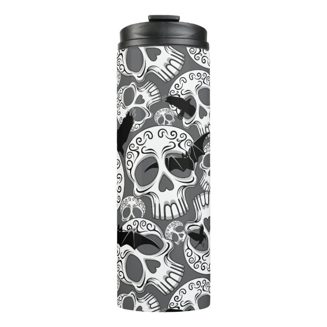 Skull Halloween Dekorative Calaveras Thermosbecher (Vorderseite)