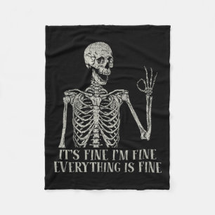 Skull Halloween Kostüm Es ist schön Im Fine Skelet Fleecedecke