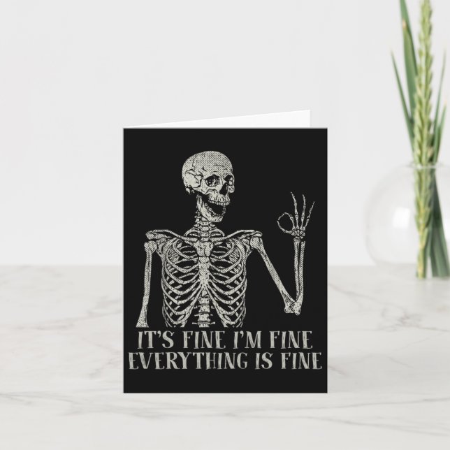 Skull Halloween Kostüm Es ist schön Im Fine Skelet Karte (Vorderseite)