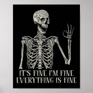 Skull Halloween Kostüm Es ist schön Im Fine Skelet Poster