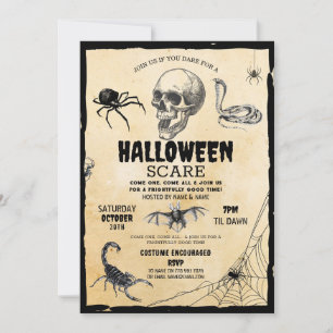 Skull-Halloween-Party Skelettfische Skelettfische Einladung