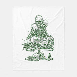 skull hässlichen Weihnachtsbaum Skelett gotisch Fleecedecke