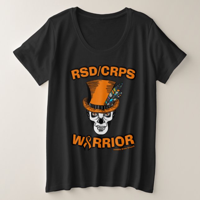 Skull/Hat...RSD/CRPS Große Größe T-Shirt (Design vorne)