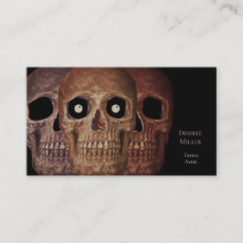 Skull Head Funny Sepia Brown Black Gothic Visitenkarte