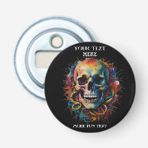 Skull Head mit mehrfarbigen Paint Splashes