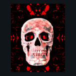 Skull Head Pop Art Gothic Black Modern Poster<br><div class="desc">Skull Kopf gothischen Popart moderne Kultur Scrapbooking Papier. Dieses Papier ist mehr als doppelt so dick wie 18 Pfund Papiertaschentuch für Ihre handwerklichen Entkopplungsprojekte. Cool, gruselig, rot schwarz. Bildrecht Marg Seregelyi Fotografie.</div>