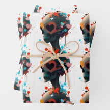 Skull Hearts - Creepy Abstrakt Valentinstag