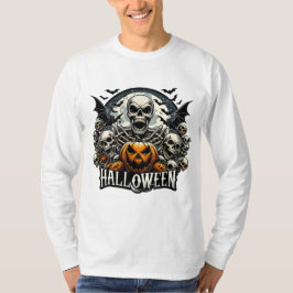 Skull Horde Halloween Pumpkin T-Shirt