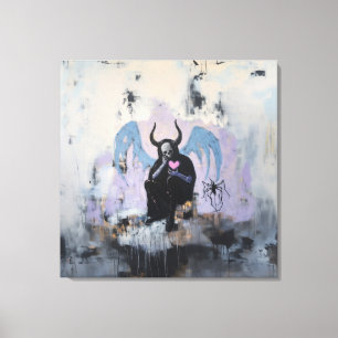 Skull Horns Spider Herz Magische Hexe Kunst Leinwanddruck