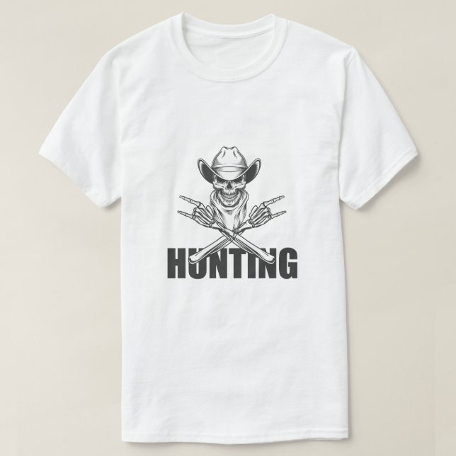 Skull Hunter T-Shirt – Rugged & Rebellious (Design vorne)