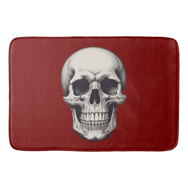 Skull Illustration Badematte (Vorderseite)
