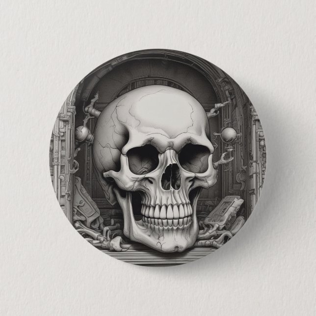Skull Illustration Button (Vorderseite)