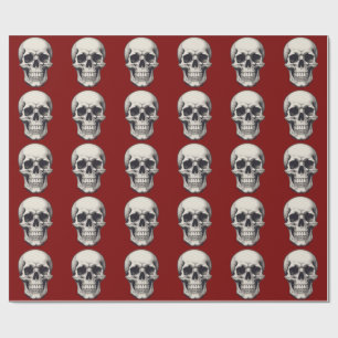 Skull Illustration Geschenkpapier