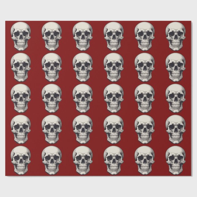 Skull Illustration Geschenkpapier (Flach)