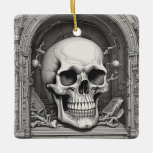 Skull Illustration Keramikornament