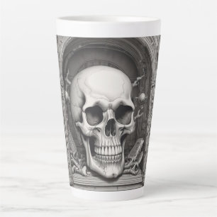 Skull Illustration Milchtasse