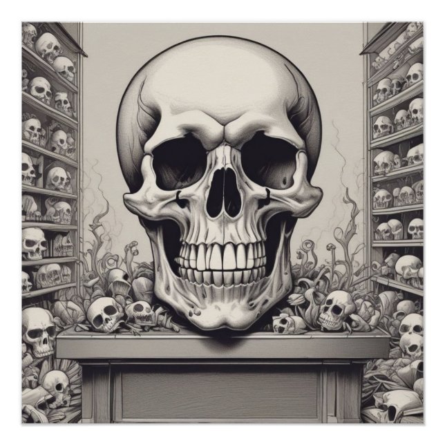 Skull Illustration Poster (Vorderseite)